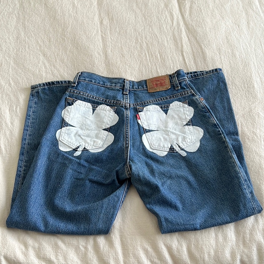Custom Shamrock Levi Jeans